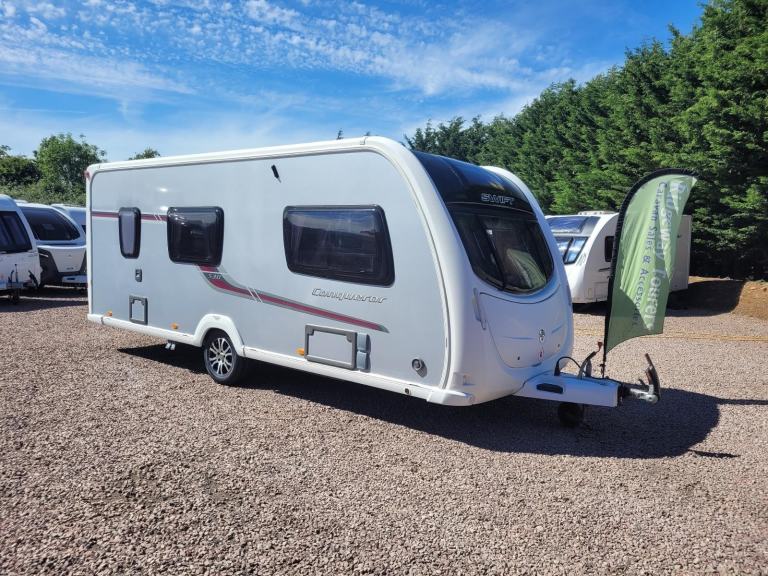 Swift Conqueror 530 2012 Single Axle 4 Berth - Silver Sides, Solar Panel, ATC