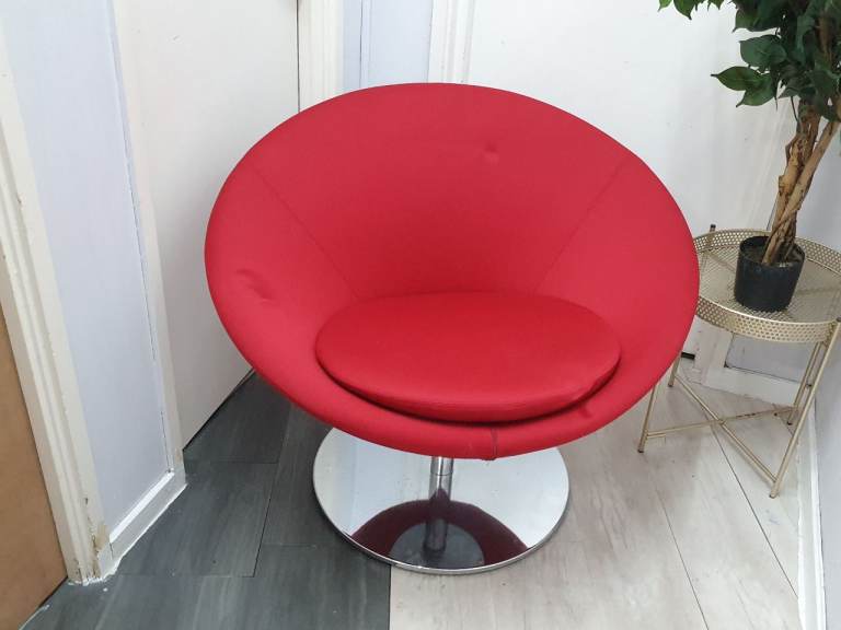2 Used red conic office armchair £450 each chair
