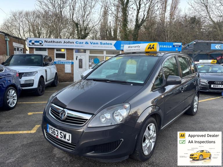 2013 Vauxhall Zafira 1.8 16V Exclusiv MPV 5dr Petrol Manual Euro 5 (120 ps)