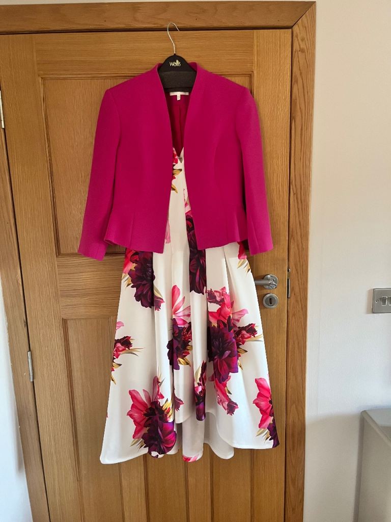 Coast Wedding Guest Outfit  Size 10 with mini Fascinator jacket and back.  