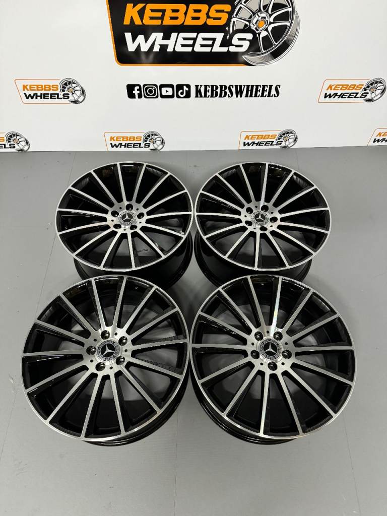 19" MERCEDES TURBINE TWIST STYLE ALLOY WHEELS C CLASS E CLASS S CLASS CLA A CLASS