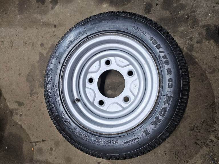 Trailer Wheel 155 / 70 R12C Michelin Tyre 5 Stud 6.5" PCD IFOR Williams trailer