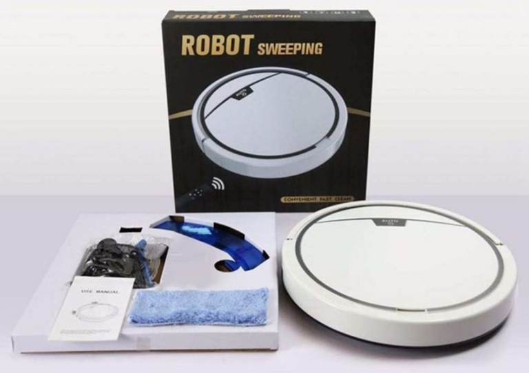 White robot vacuum cleaner & mop 