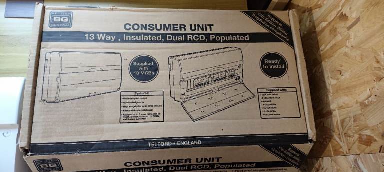 BG 13 way Dual RCD Consumer Unit unused