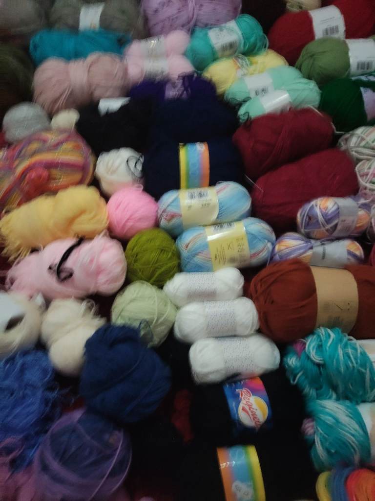 Large Bundle of Wool and Yarn for Crafting