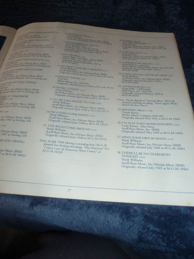 SET OF HANK WILLIAMES ORIGINAL COLLECTIO