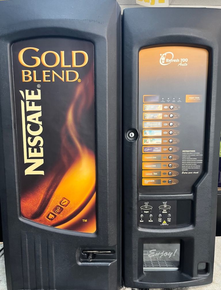 Incup automatic hot drinks vending machine. FreeVend, 73mm incup drinks