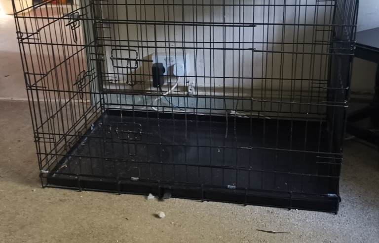 Metal med dog crate