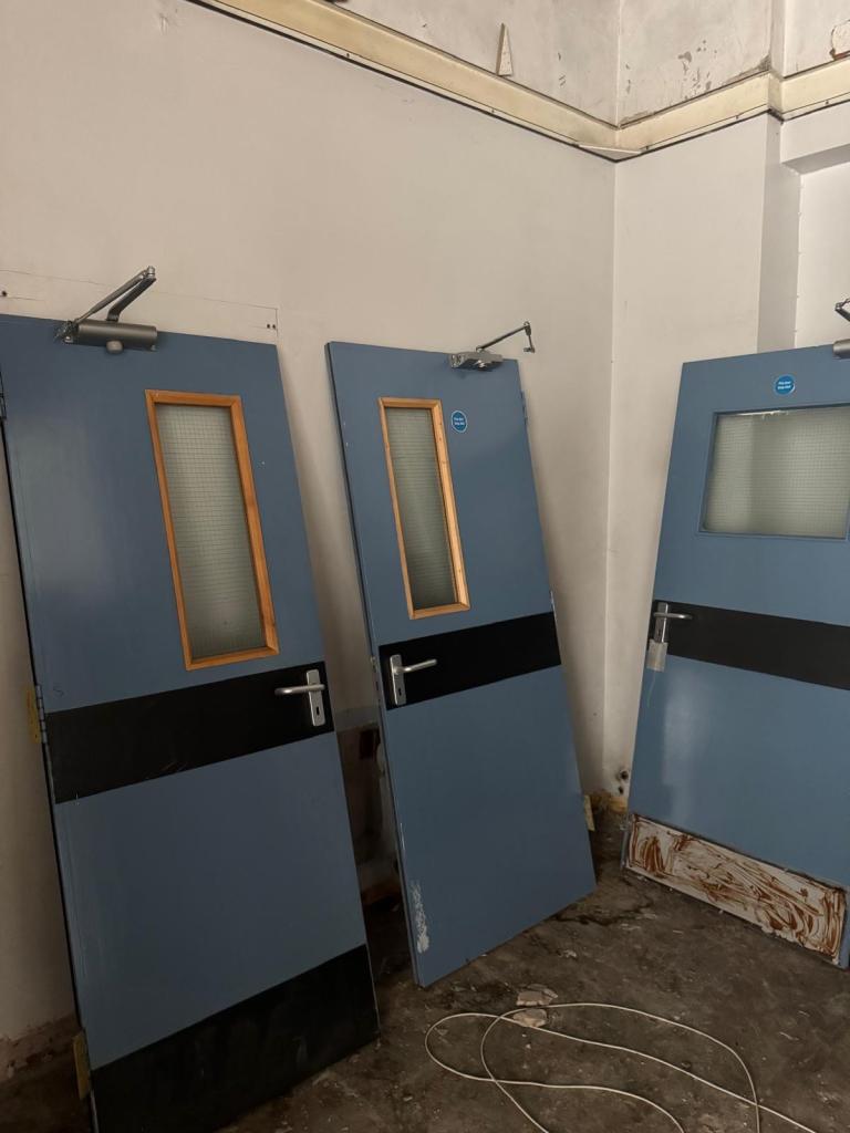 14 x Heavy Duty Commercial Fire Doors with Vision Panels and Closers