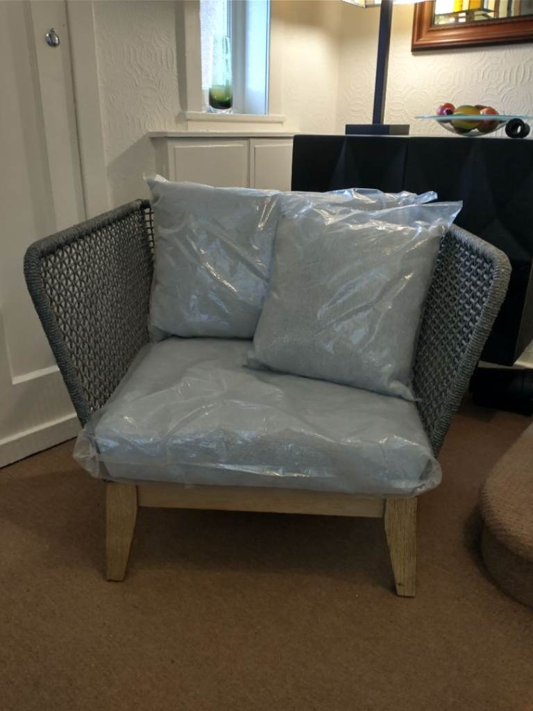 Opus Woven Rope Chair in Grey 