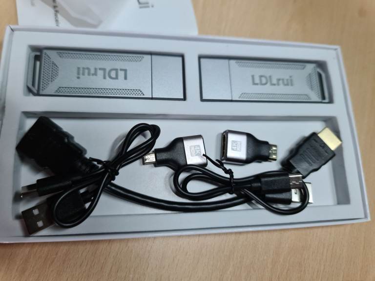 Wireless HDMI Transmitter and Receiver 100ft/30m,4K Decode 1080P Output, 2.4G/5G Plug&Play Portable