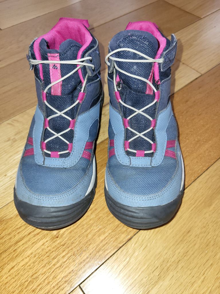 Quechua Kids Hiking Boots – Blue/Pink, Good Condition