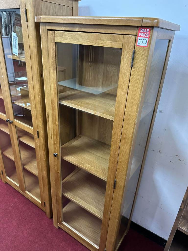 Kent 1 door display Cabinet - Solid Wood