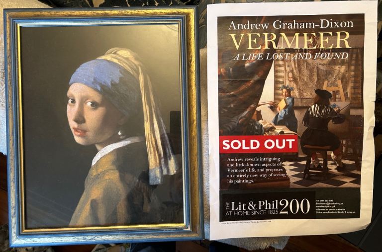 Art History Signed Vermeer Girl with a Pearl Earring Print-Inscribed by Andrew Graham-Dixon £975ono