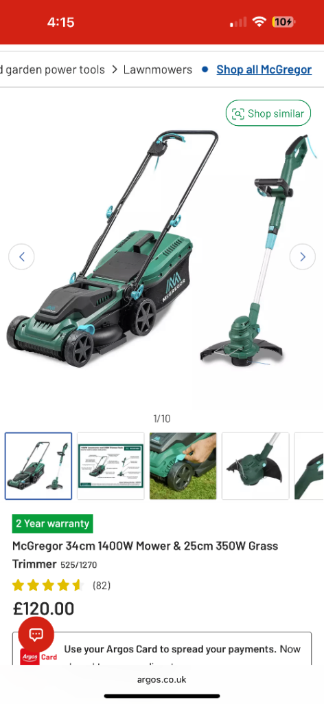 Lawnmower and strimmer 