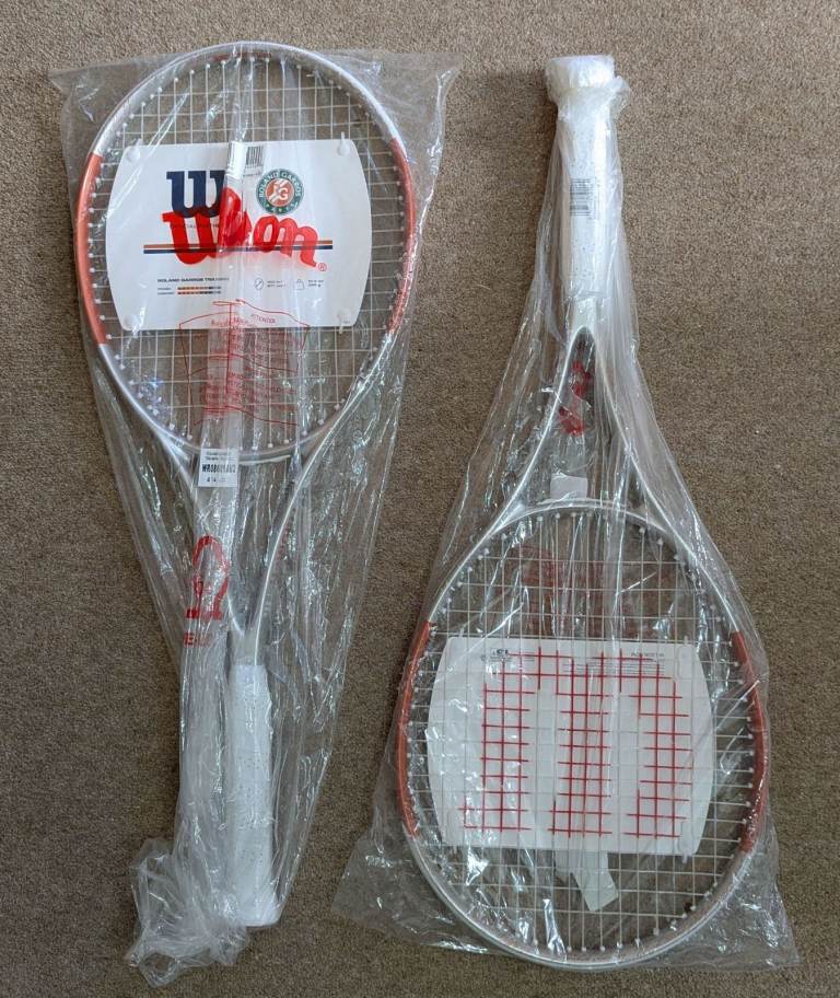 Pair of New Wilson Roland Garros Triumph Aluminium Tennis Rackets