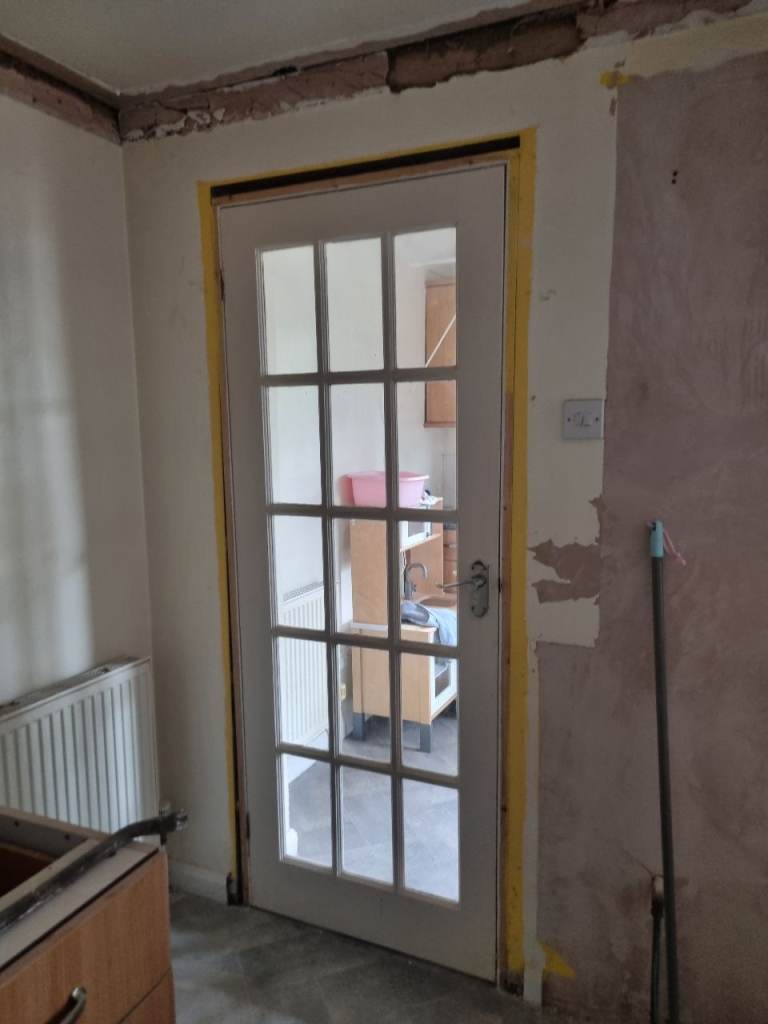 Glazed wooden door
