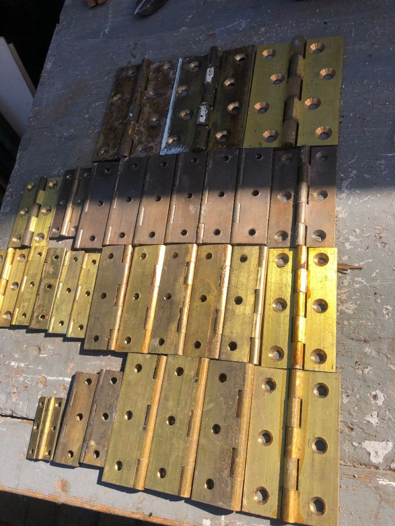 Job lot 30 solid brass hinges