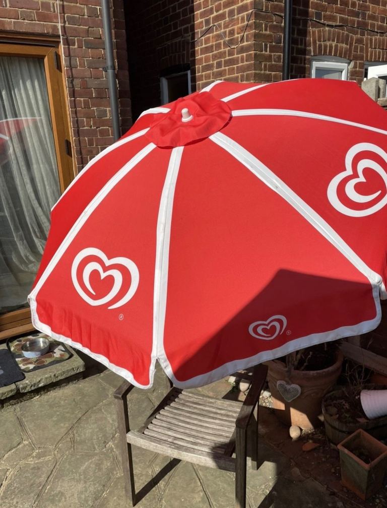 Walls Ice Cream Commercial Parasol – Genuine Pub/Café Umbrella – £45 Each