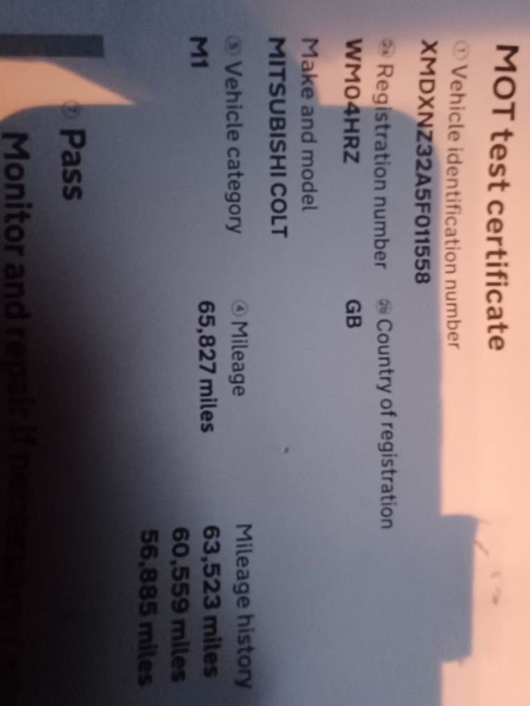 Mitsubishi, COLT, Hatchback, 2004, Manual, 1124 (cc), 5 doors