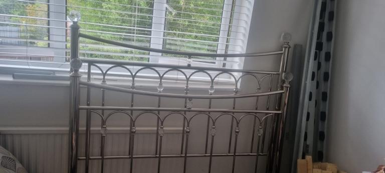 Metal Bed Frame - Double Size, Good Condition