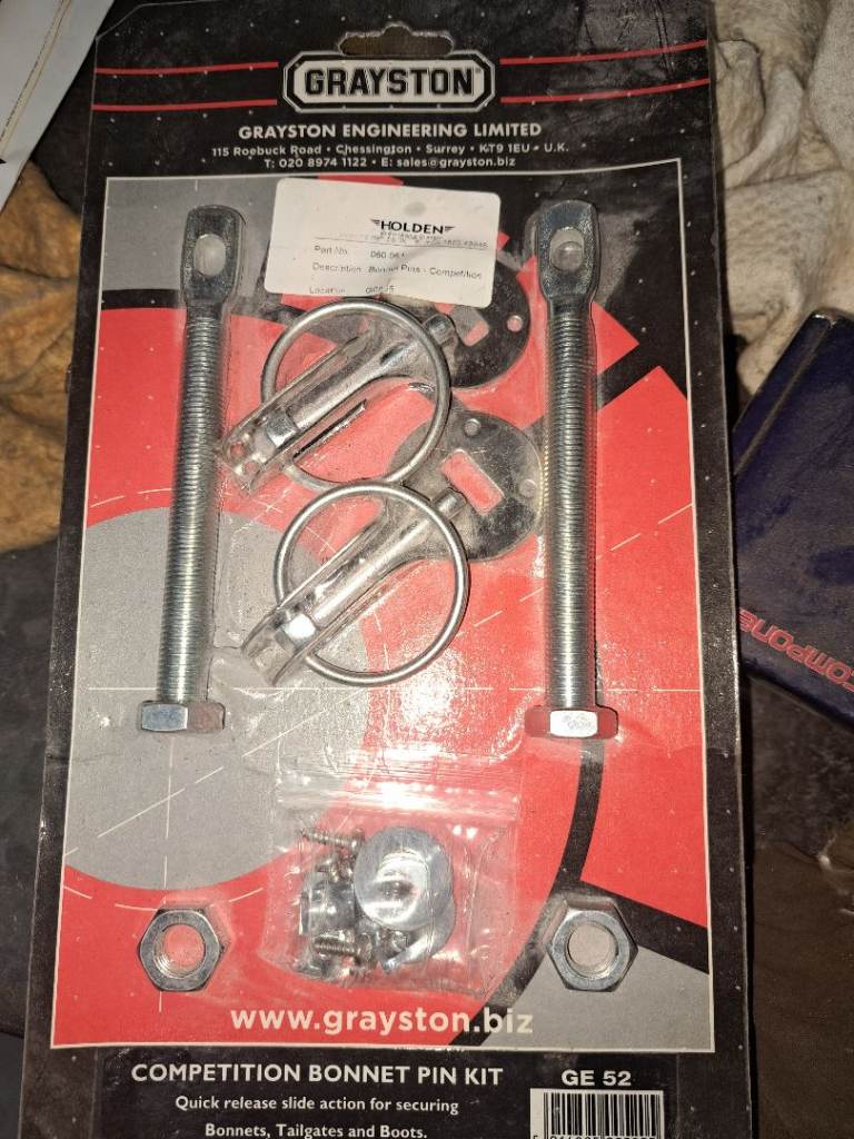 Competition Bonnet Pin Kit