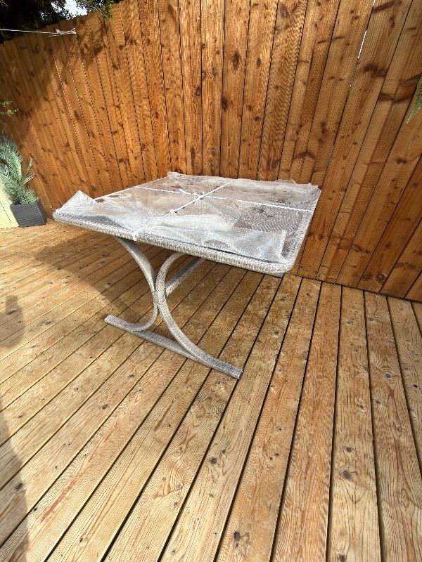 New Grey Rattan Garden Table - Delivery/Collection