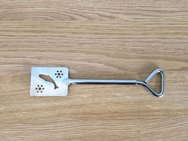 Mid-century sardine can opener and server combined