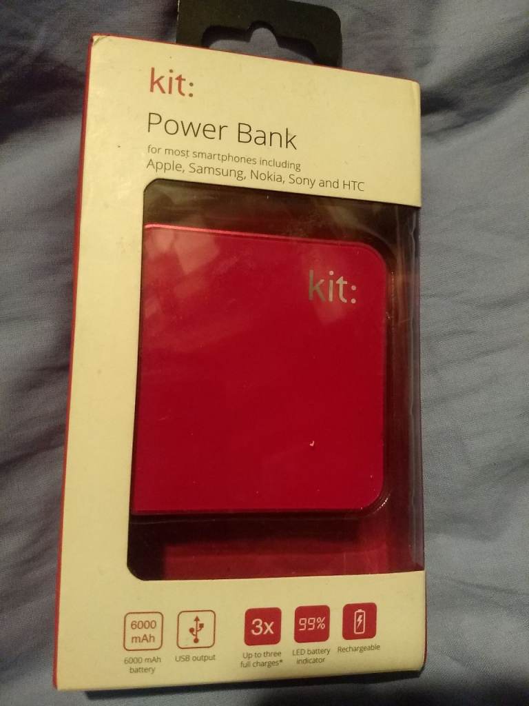 Kit Power bank 6000 mAh. Brand new