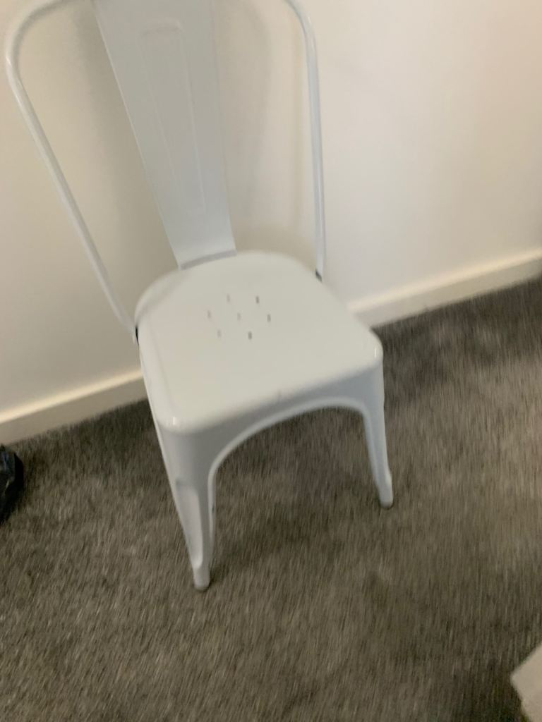 Light grey/ white bistro chair
