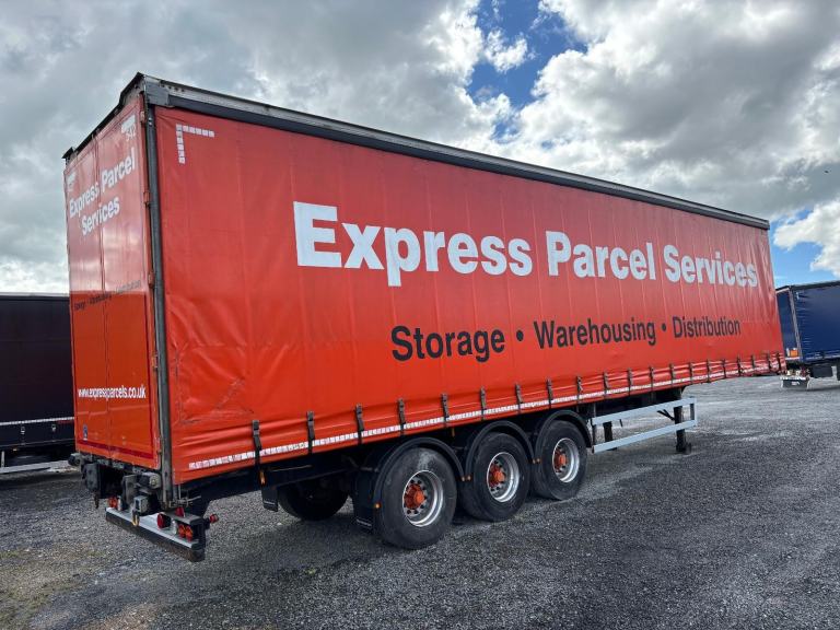 Curtainside trailer Sdc Montracon Schmitz 2015 tested drum brakes 