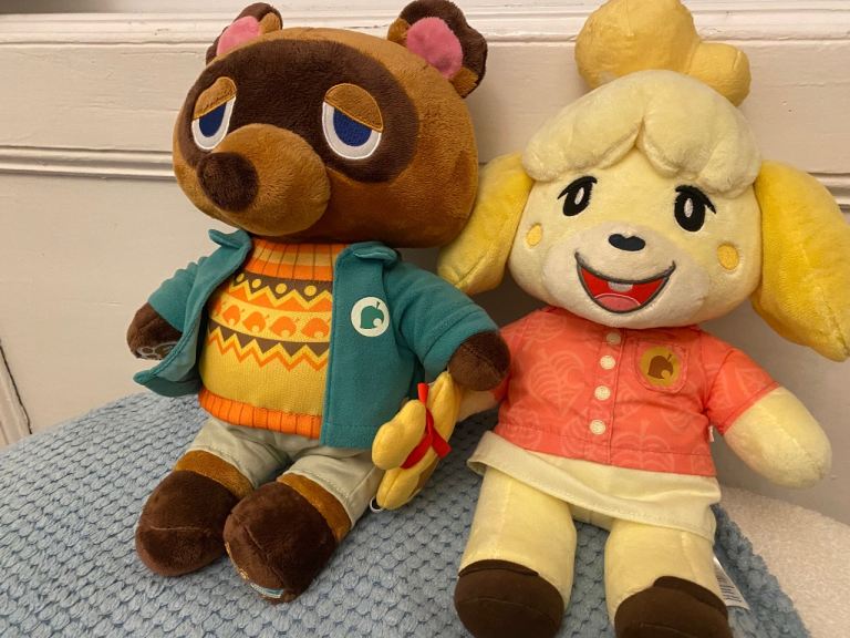 Build-A-Bear Animal Crossing Bundle ACNH Isabelle & Tom Nook Plush Toy