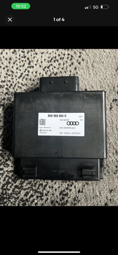 2012 AUDI A3  S3 8P VOLTAGE STABILISER CONTROL MODULE UNIT 8K0959663D
