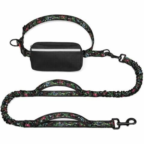 Hands Free Dog Walking Lead With Treat Pouch & Shock Absorbing Bungee