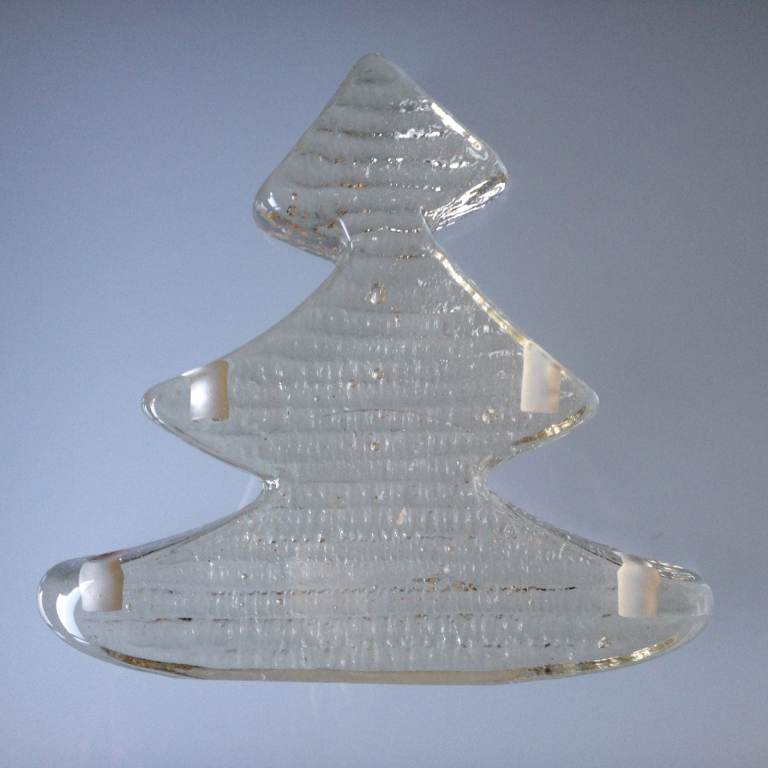 GLASS CHRISTMAS TREE from Mexico ~ 7.5 inch