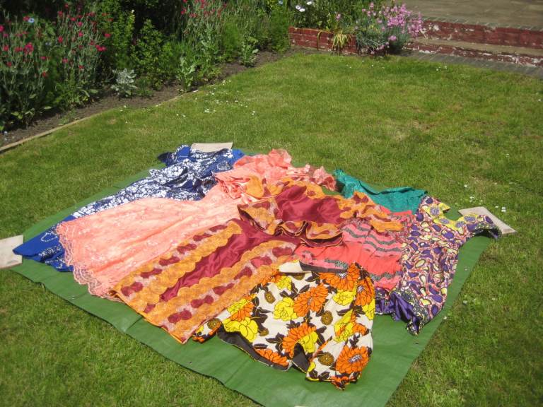 UK Size 16 to 18 African Clothing: 3 Dresses, 2 Suits, 2 Tops & A Headscarf: All 8 Items for £30.00