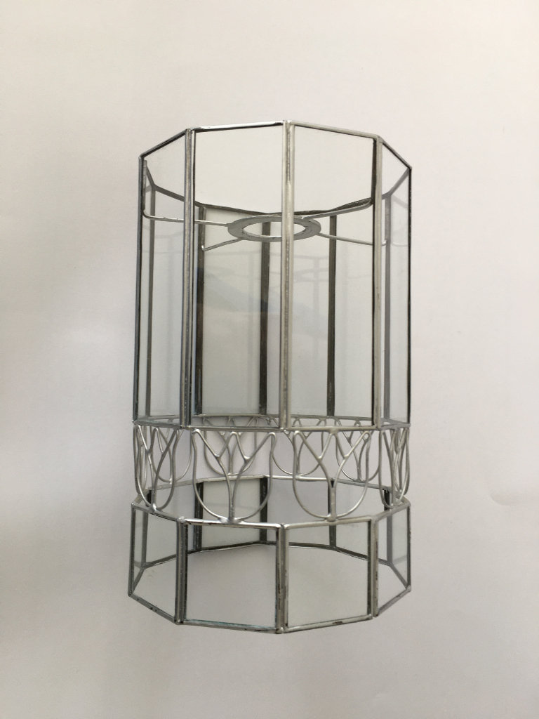 Decahedral glass (polycarbonate) lampshade - lamp shade - light shade