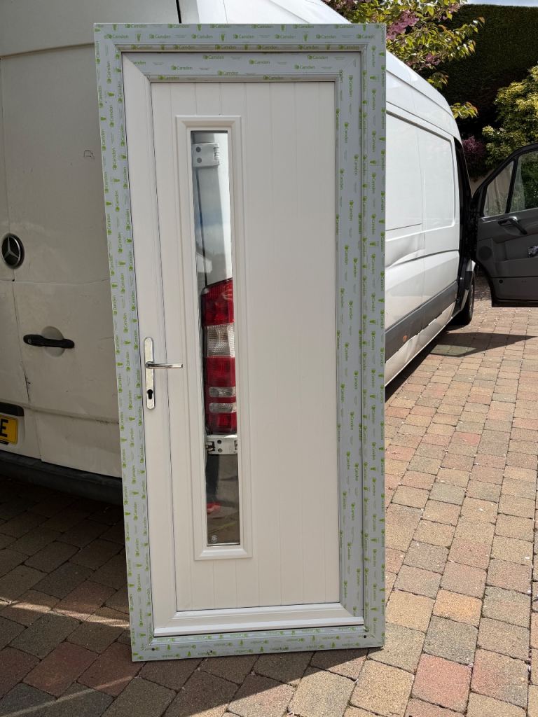 PVC door new White patio composite 