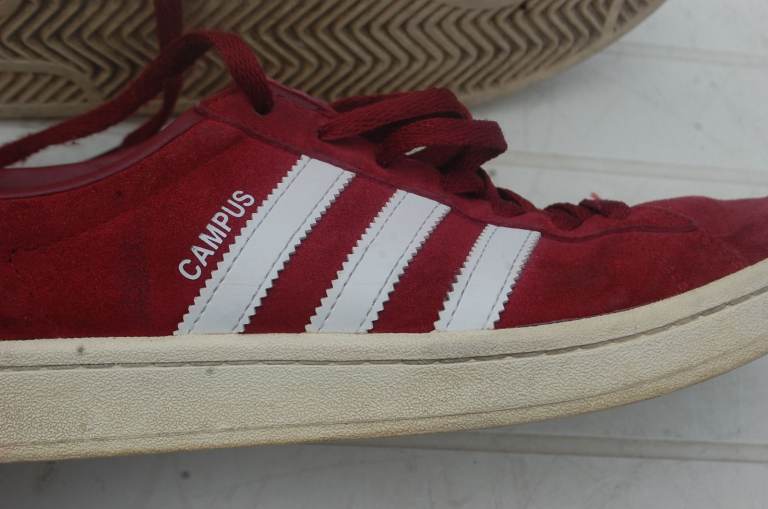 Adidas Campus Trainers – Red Suede, Good Condition