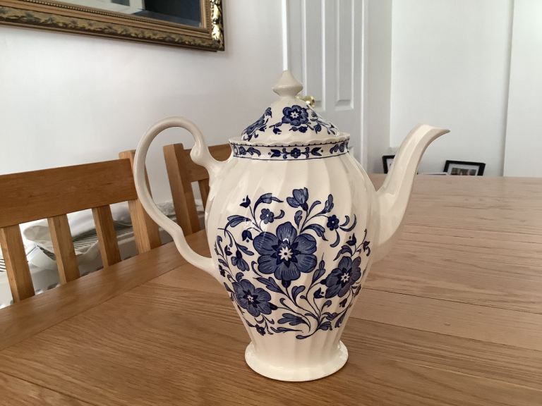 Blue and white teapot
