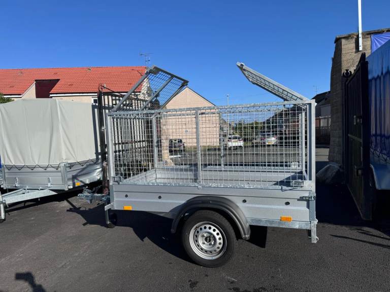 BRAND NEW 6FT X 4FT SINGLE AXLE TRAILER WITH 80CM MESH 750KG