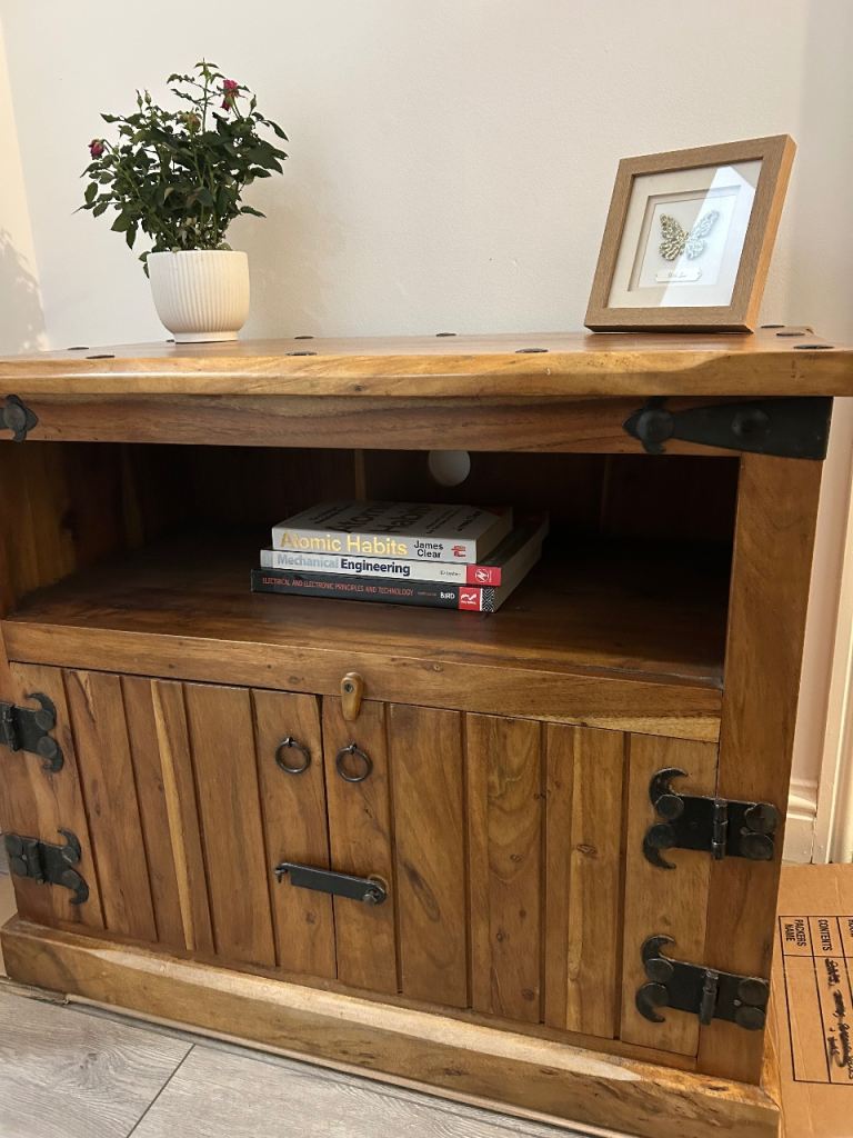 Solid heavy Wooden TV/ Storage Unit 