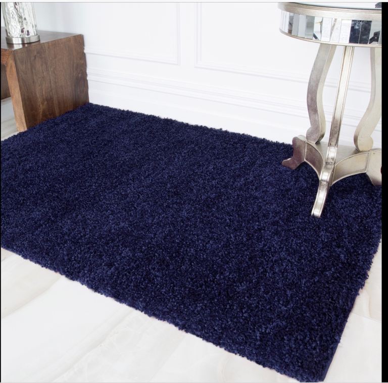 Brand new blue shaggy rug thick rug size 120 cm x 170 cm. 