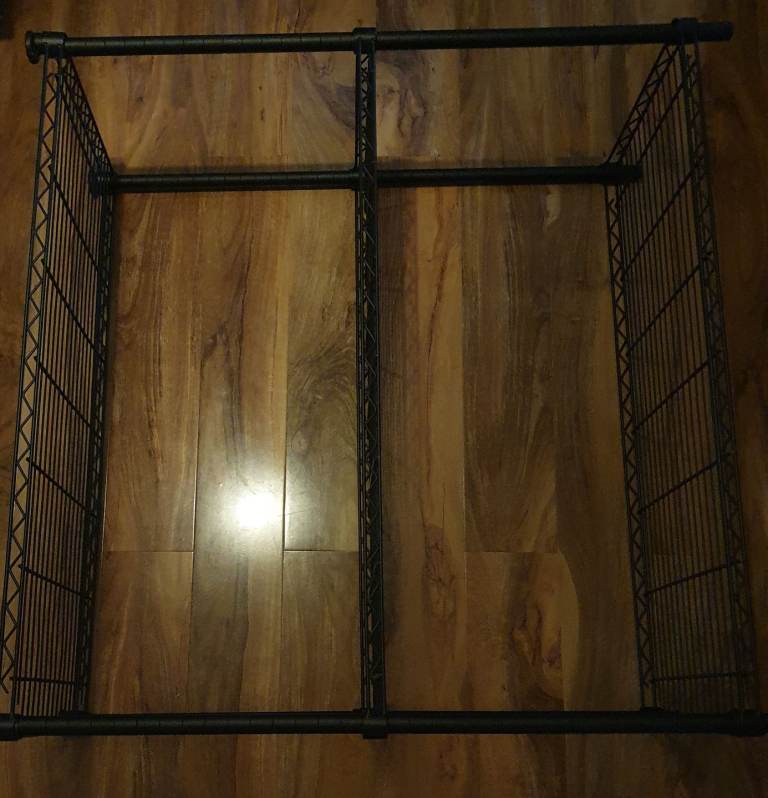Heavy-Duty 3-Tier Black Metal Wire Storage Rack / Shelving Unit (36” x 16”)