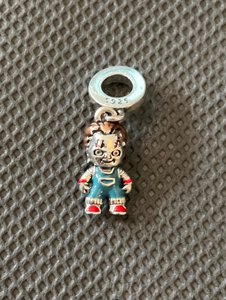 Chucky horror 925 stamped dangle charm💜