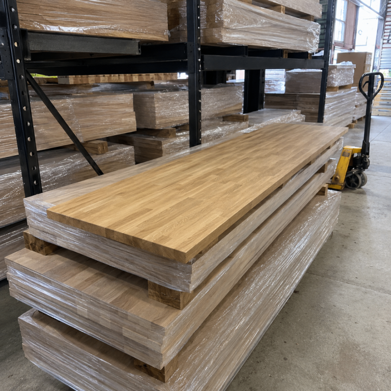 2m x 635mm x 40mm Solid Oak Dining Worktops
