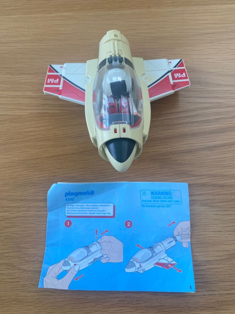 Playmobil 4342 click go jet plane & pilot set