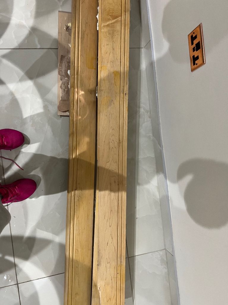 Solid maple skirting boards