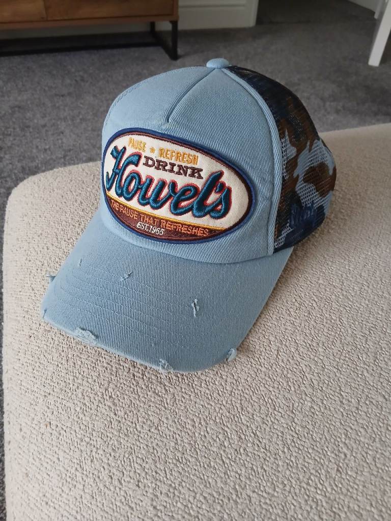 Light Blue & Camo Mesh Cap – Good Condition
