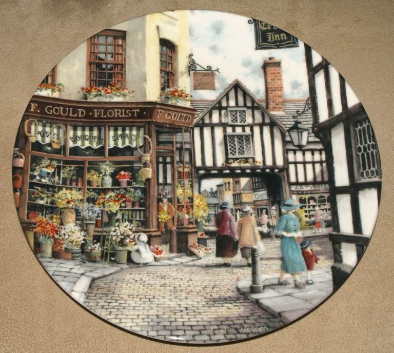 3 Royal Doulton Window Shopping Decorative Plate